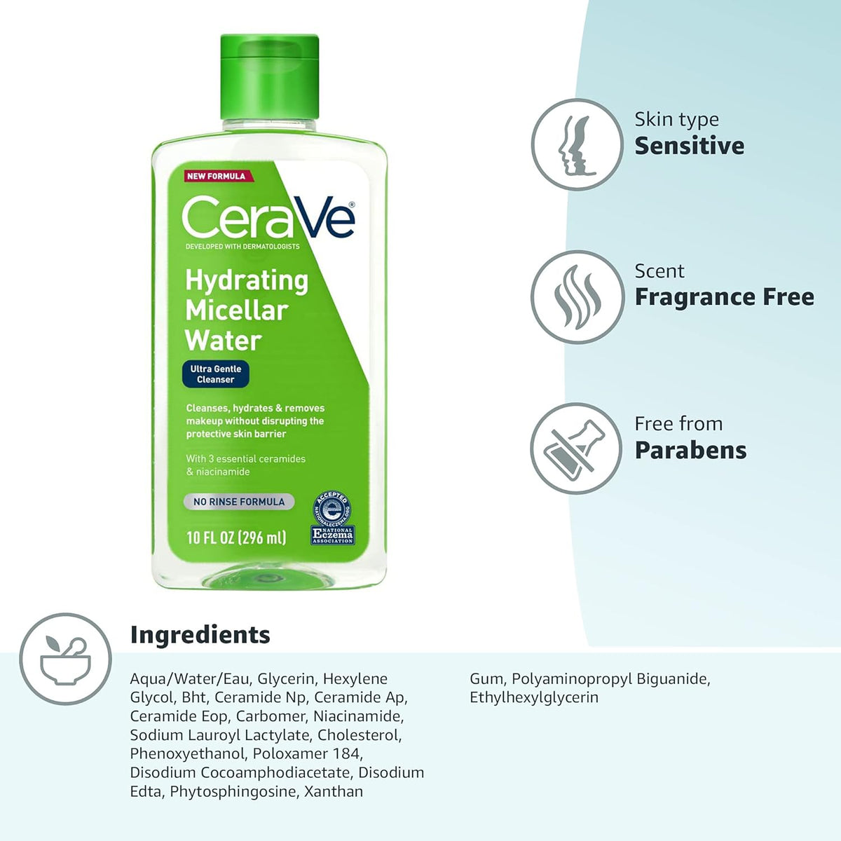 ¡3 en 1! Agua micelar, Limpiador Facial Hidratante y Desmaquillante de ojos, lo que tu piel necesita.