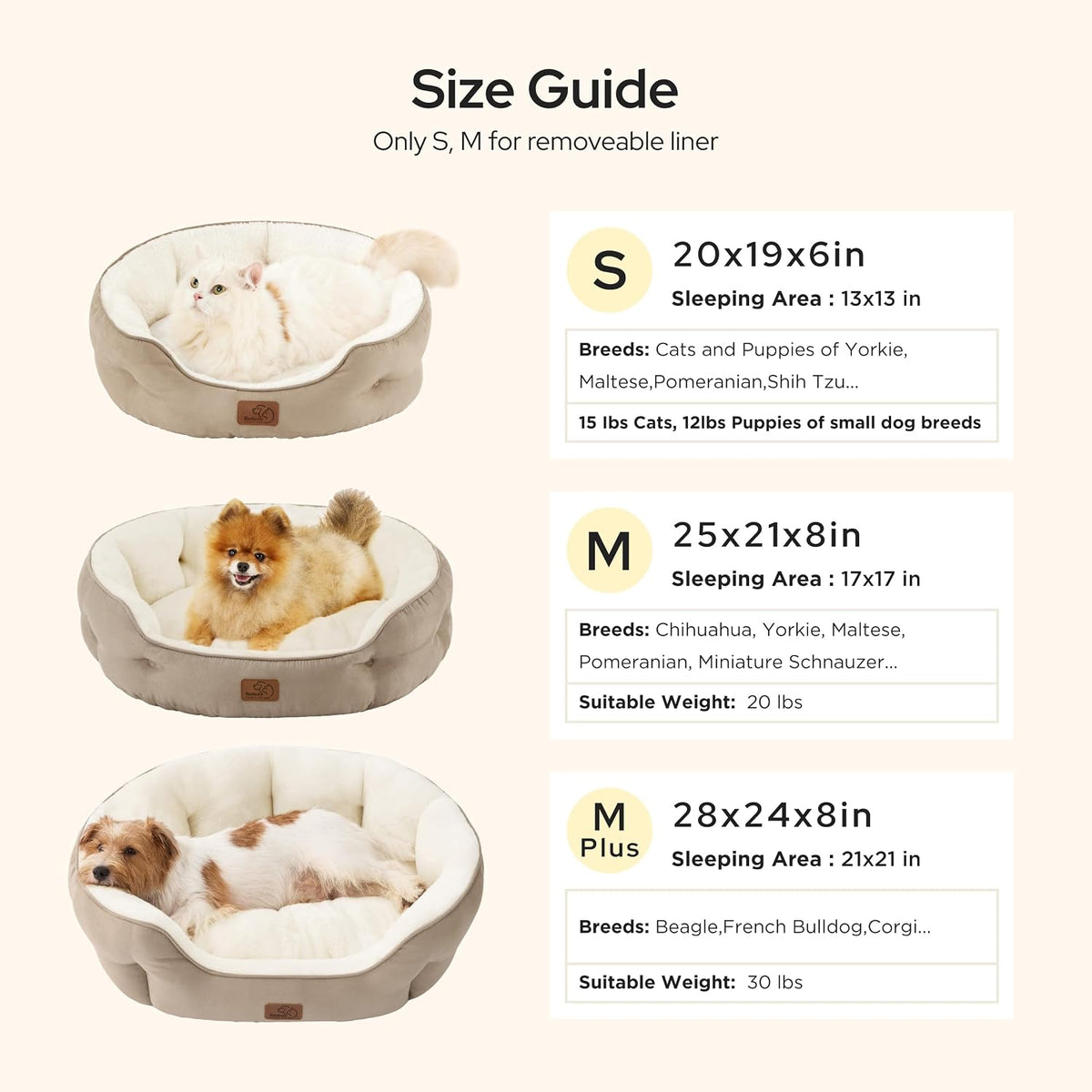¡Cama super Cómoda para el mas pequeño del Hogar! 20 Pulgadas, color Camel. Tu Mascota ¡Te lo Agradecerá!