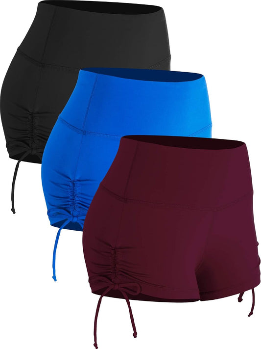 PACK de Shorts deportivos, cómodos y resistentes.  3 colores: Negro, azul y rojo vinillo.