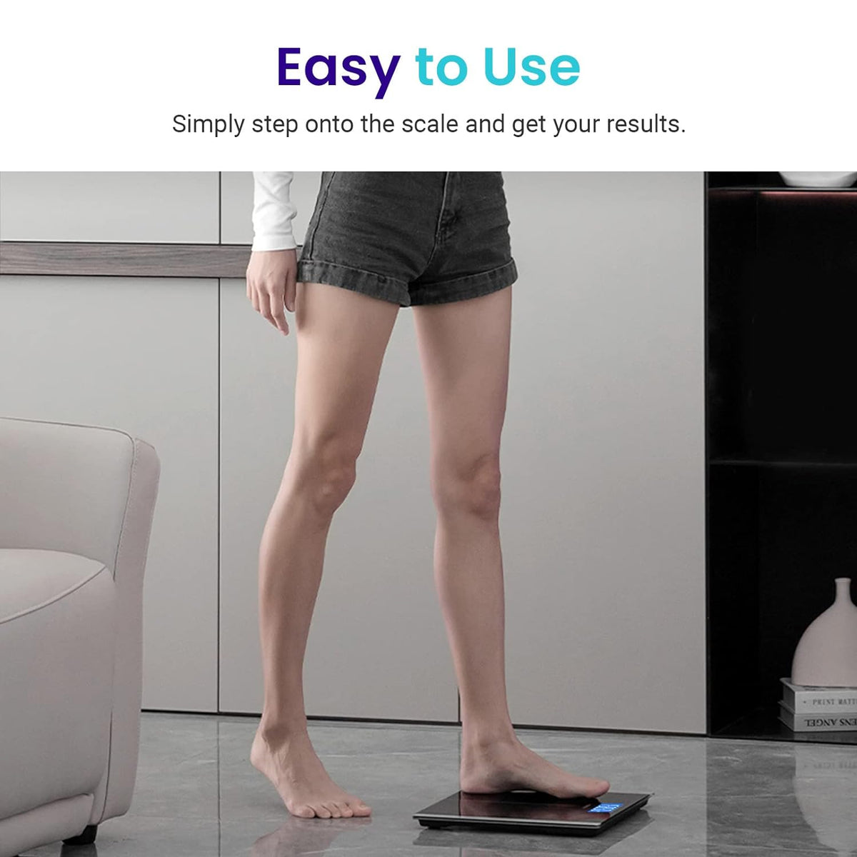 Balanza digital,  Pésate en cualquier parte del Hogar, hasta 400 libras. 